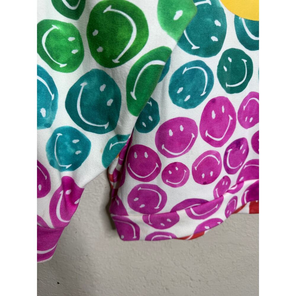 FARM Rio x Smiley Rainbow Dopamine Happy Face Graphic Sweatshirt M - Picture 5 of 13